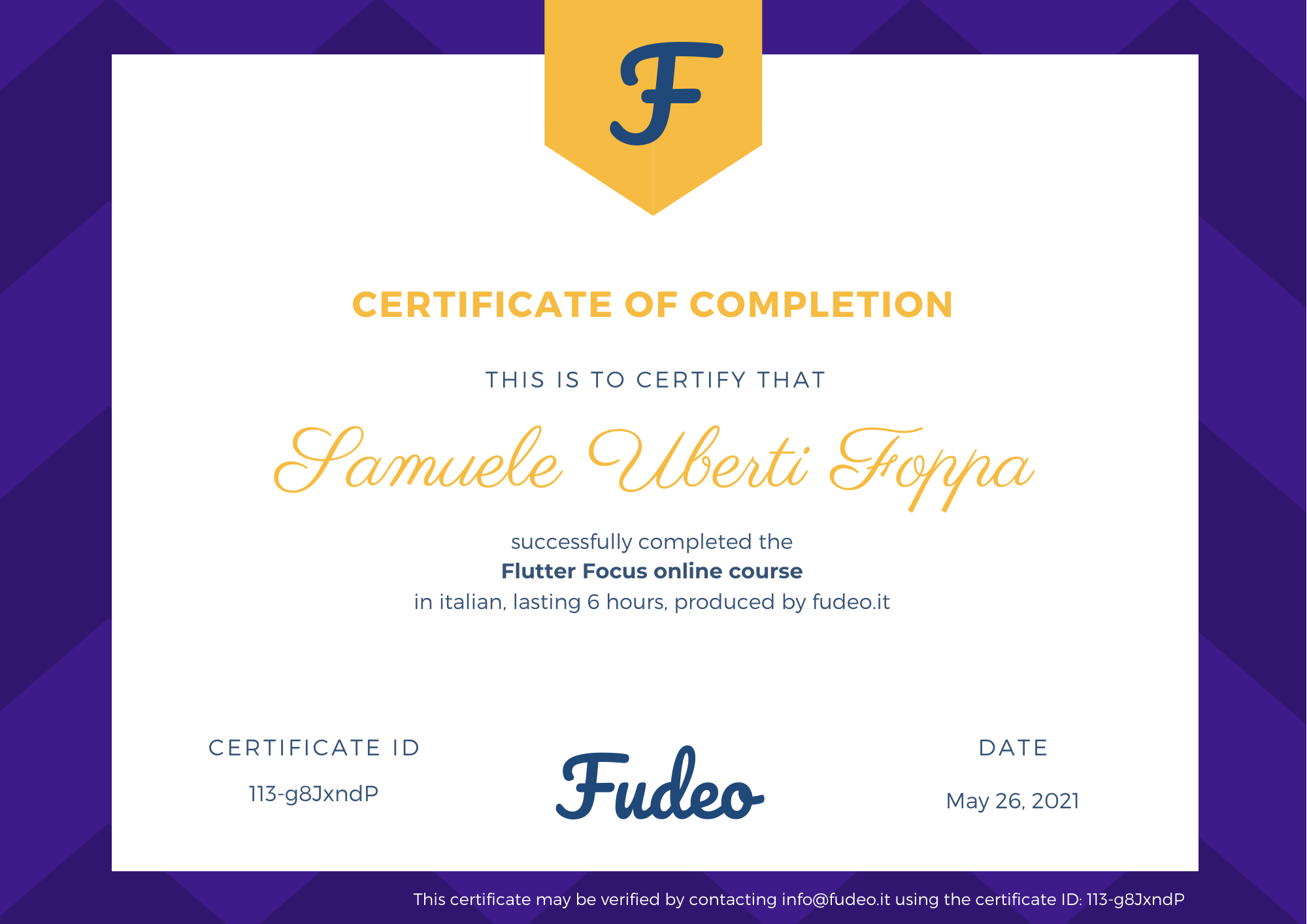 Certificate image
