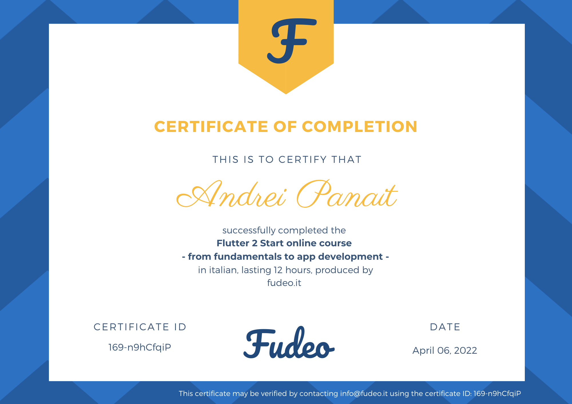 Certificate image