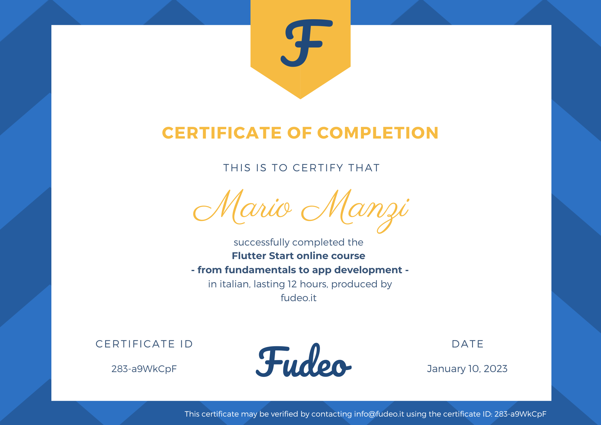 Certificate image