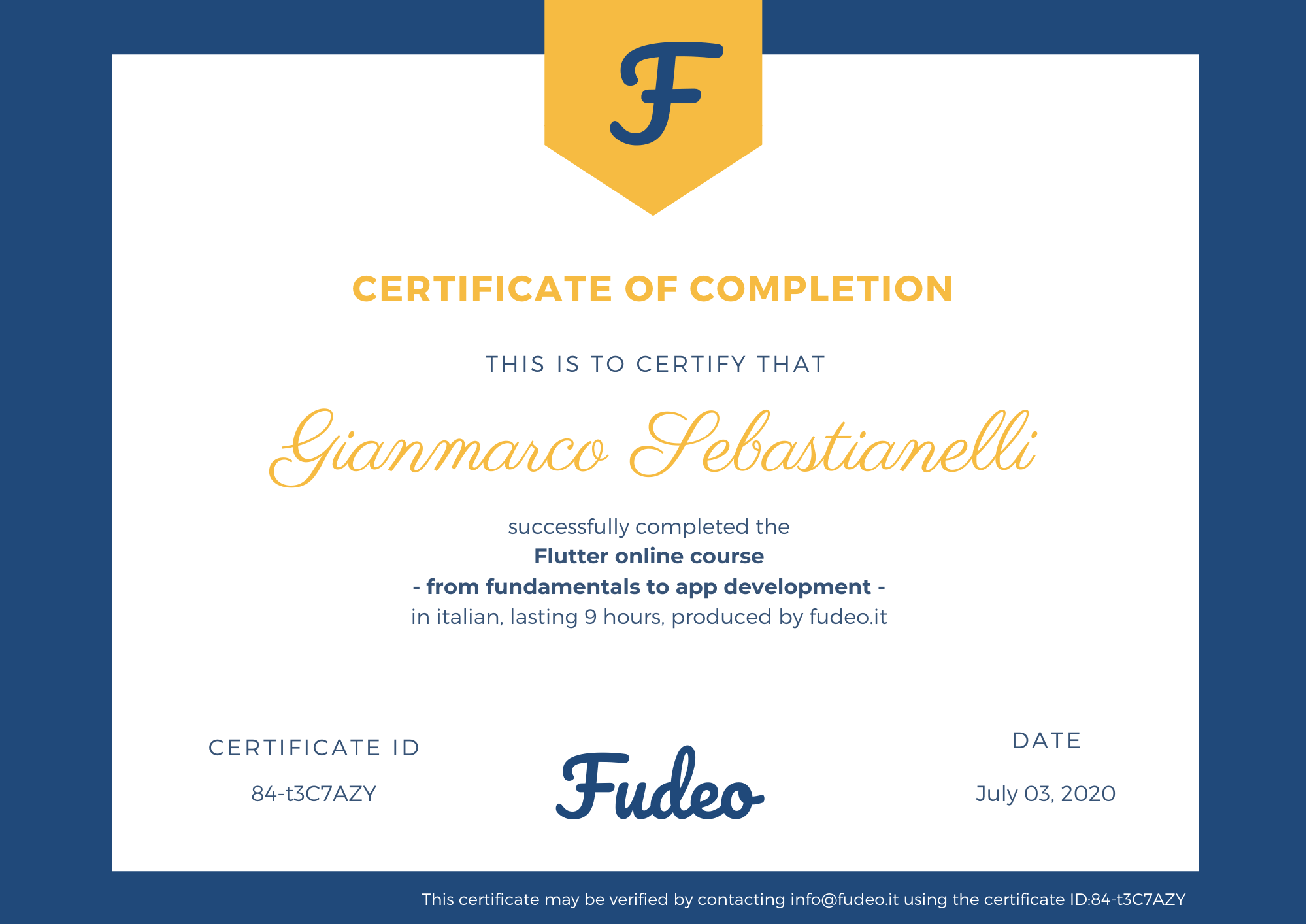 Certificate image
